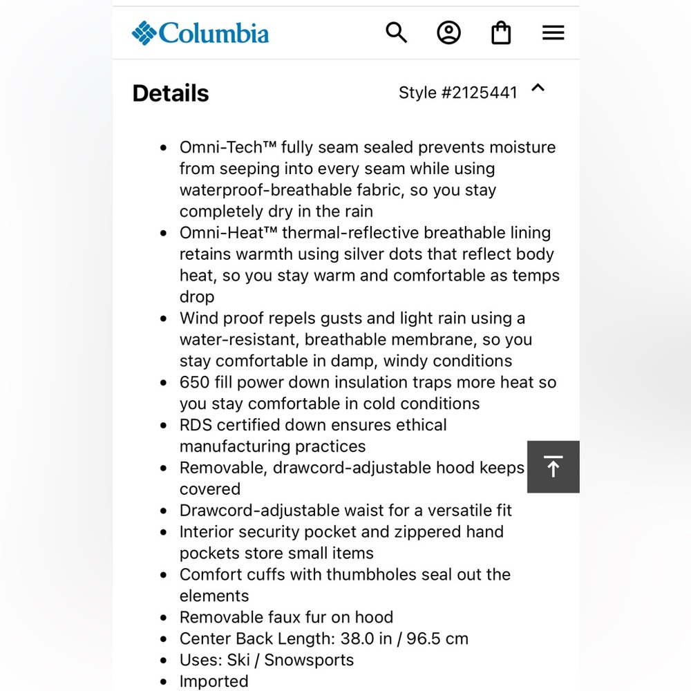Columbia Jacket - Picture 5 of 13
